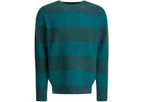 Beams Plus Wool Crew Neck Sweater Blue - vue 360