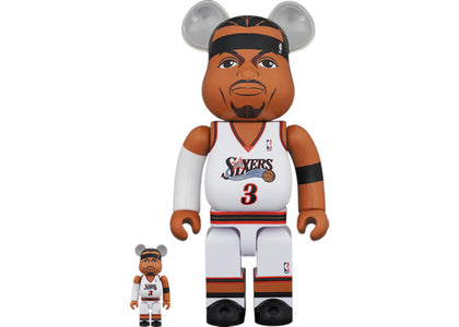Bearbrick Allen Iverson (Philadelphia 76ers) 100% & 400% Set - authentic Bearbrick product