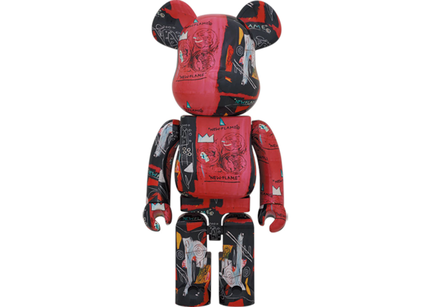 Bearbrick Andy Warhol x JEAN-MICHEL BASQUIAT #1 1000% - vue secondaire A