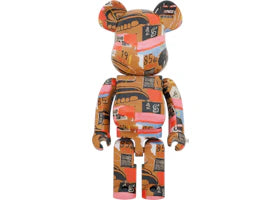 Bearbrick Andy Warhol x JEAN-MICHEL BASQUIAT #2 1000% - vue 360