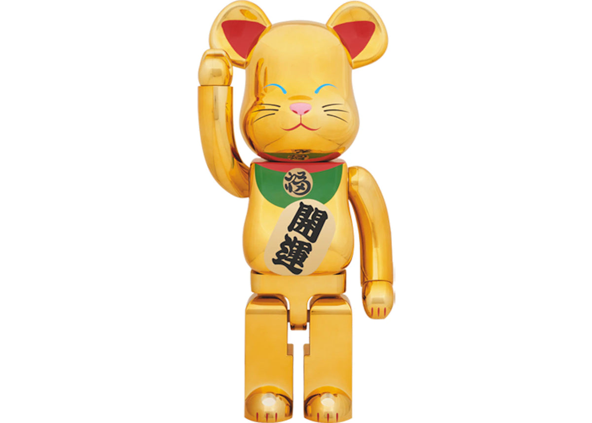 Bearbrick Beckoning Cat 1000% Gold - vue secondaire A
