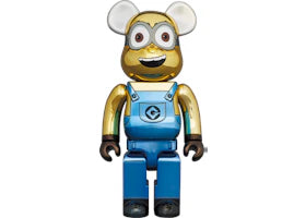 Bearbrick DAVE 1000% CHROME Ver. - vue 360