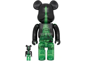 Bearbrick EIFFEL TOWER 100% & 400% GREEN DRESS Ver. 100% & 400% Set Green - vue 360