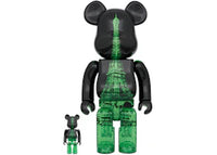 Bearbrick EIFFEL TOWER 100% & 400% GREEN DRESS Ver. 100% & 400% Set Green