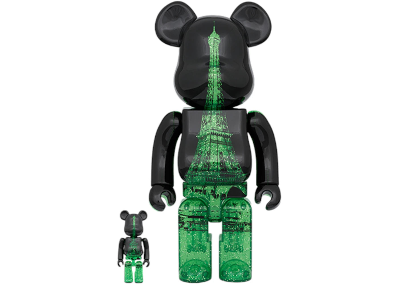 Bearbrick EIFFEL TOWER 100% & 400% GREEN DRESS Ver. 100% & 400% Set Green - vue secondaire A
