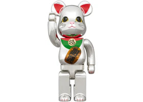 Bearbrick Lucky Cat Silver Plated Luminous 4 - vue 360