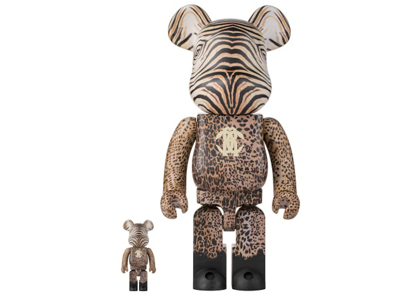 Bearbrick Macau 2023 x Roberto Cavalli 100% & 400% Set - vue 360