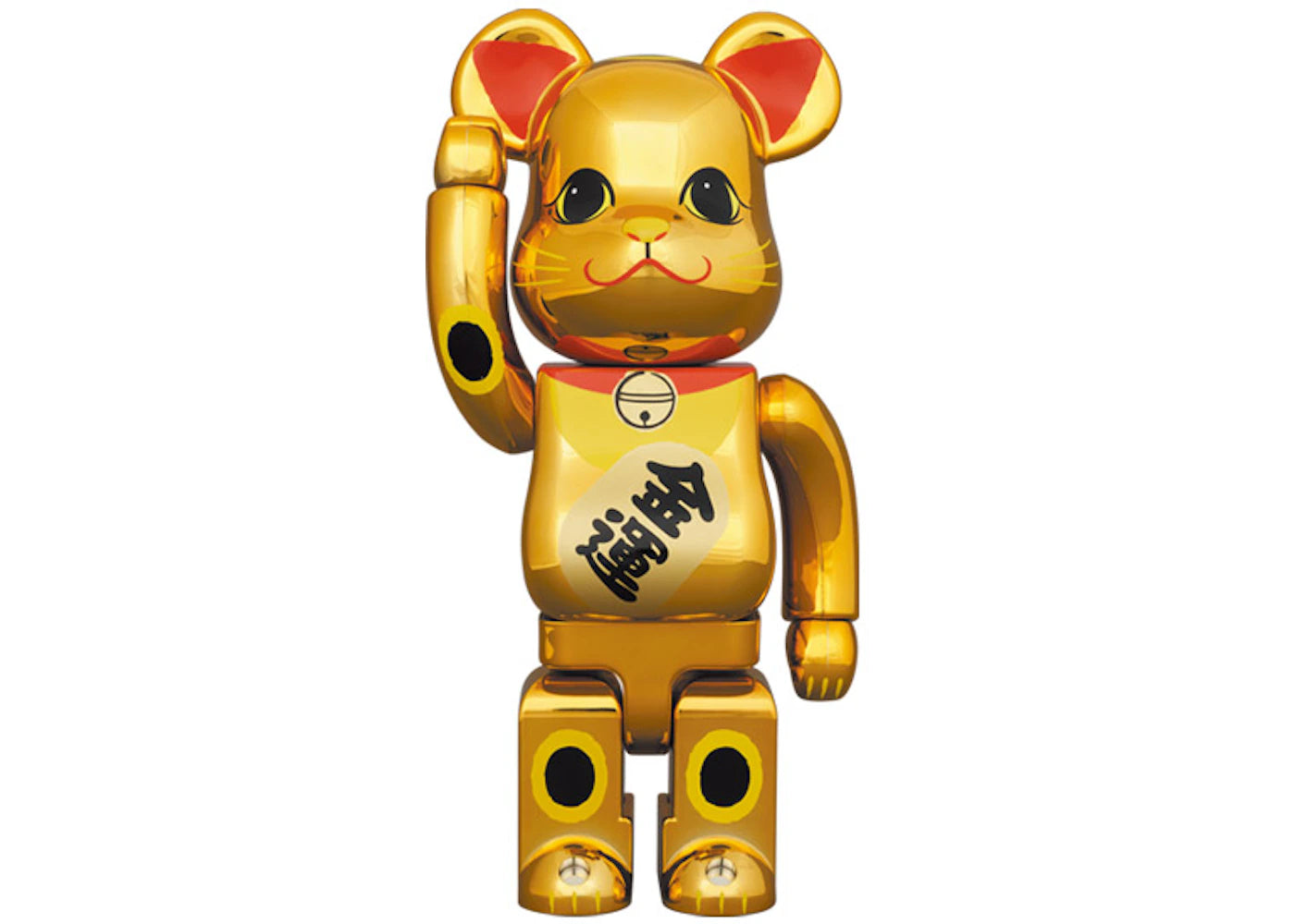 Bearbrick Maneki Neko Gold Luck 400% Gold Plated - vue 360