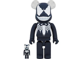 Bearbrick Marvel Venom The Amazing Spider-Man 100% & 400% Set - authentic Bearbrick product