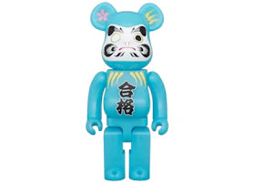 Bearbrick Medicom Toy Daruma Pass Blue 400% Glow in the Dark - vue 360