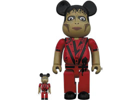 Bearbrick Michael Jackson Zombie 100% & 400% Set Red - vue 360