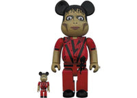 Bearbrick Michael Jackson Zombie 100% & 400% Set Red