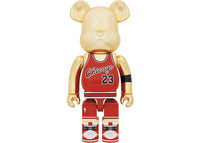 Bearbrick Michael Jordan 1985 Rookie-Trikot, 1000% Goldchrom