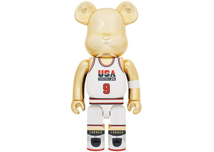 Bearbrick Michael Jordan 1992 Team USA (Dream Team) 1000% Gold Chrome - authentic Bearbrick sneakers
