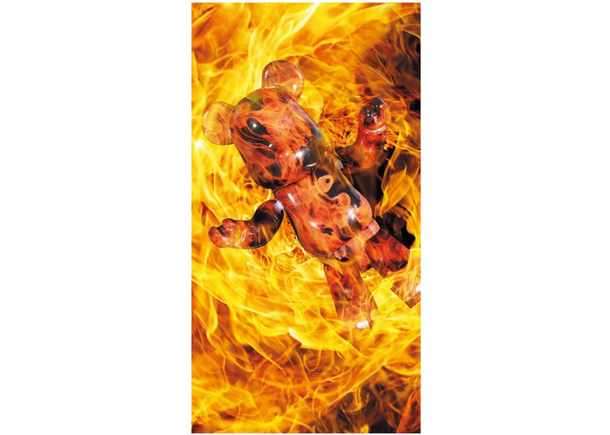 Bearbrick Series 44 Flame Pattern 100% (Opened Blind Box & Card Included) - vue secondaire B