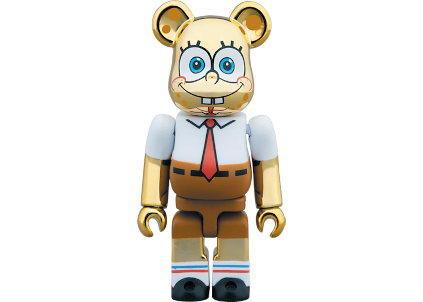 Bearbrick Spongebob Gold Chrome 100% & 400% Set Gold - vue secondaire B