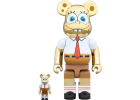 Bearbrick Spongebob Gold Chrome 100% & 400% Set Gold - vue 360