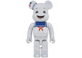 Bearbrick Stay Puft Marshmallow Man 1000% White Chrome Ver. - vue 360