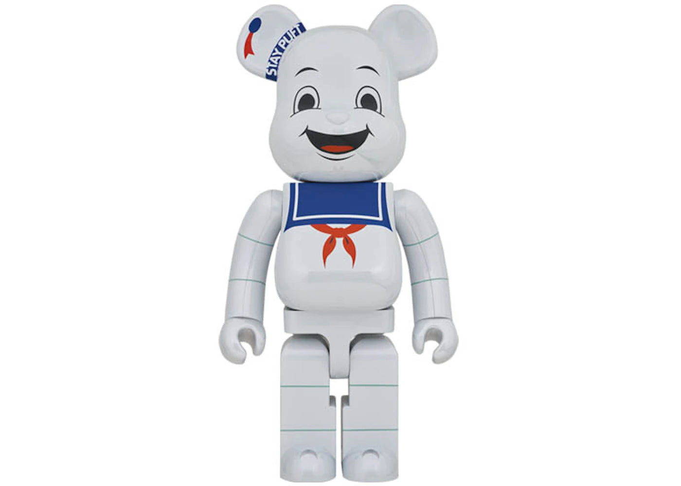 Bearbrick Stay Puft Marshmallow Man 1000% White Chrome Ver. - vue secondaire A