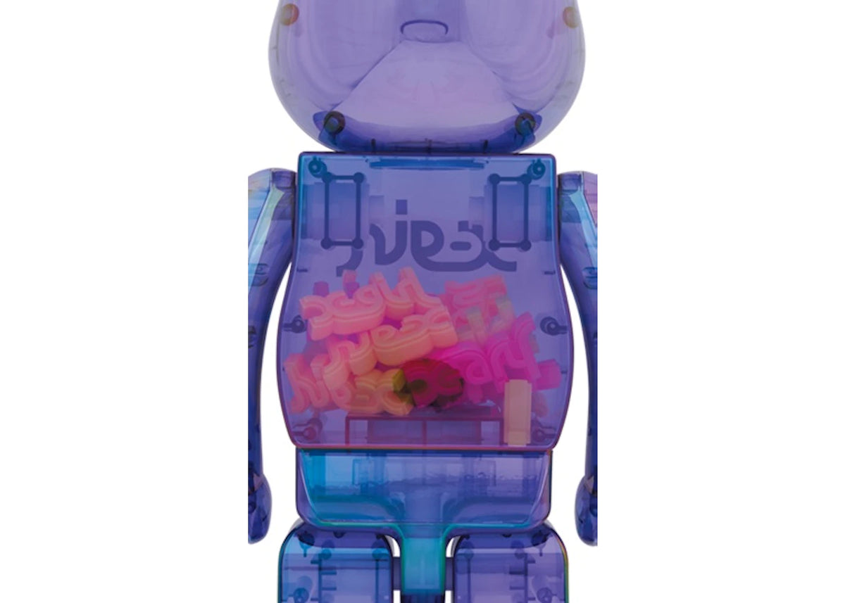 Bearbrick X-girl 1000% Clear Purple - vue secondaire B
