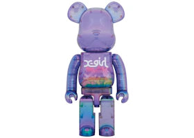 Bearbrick X-girl 1000% Clear Purple - vue 360