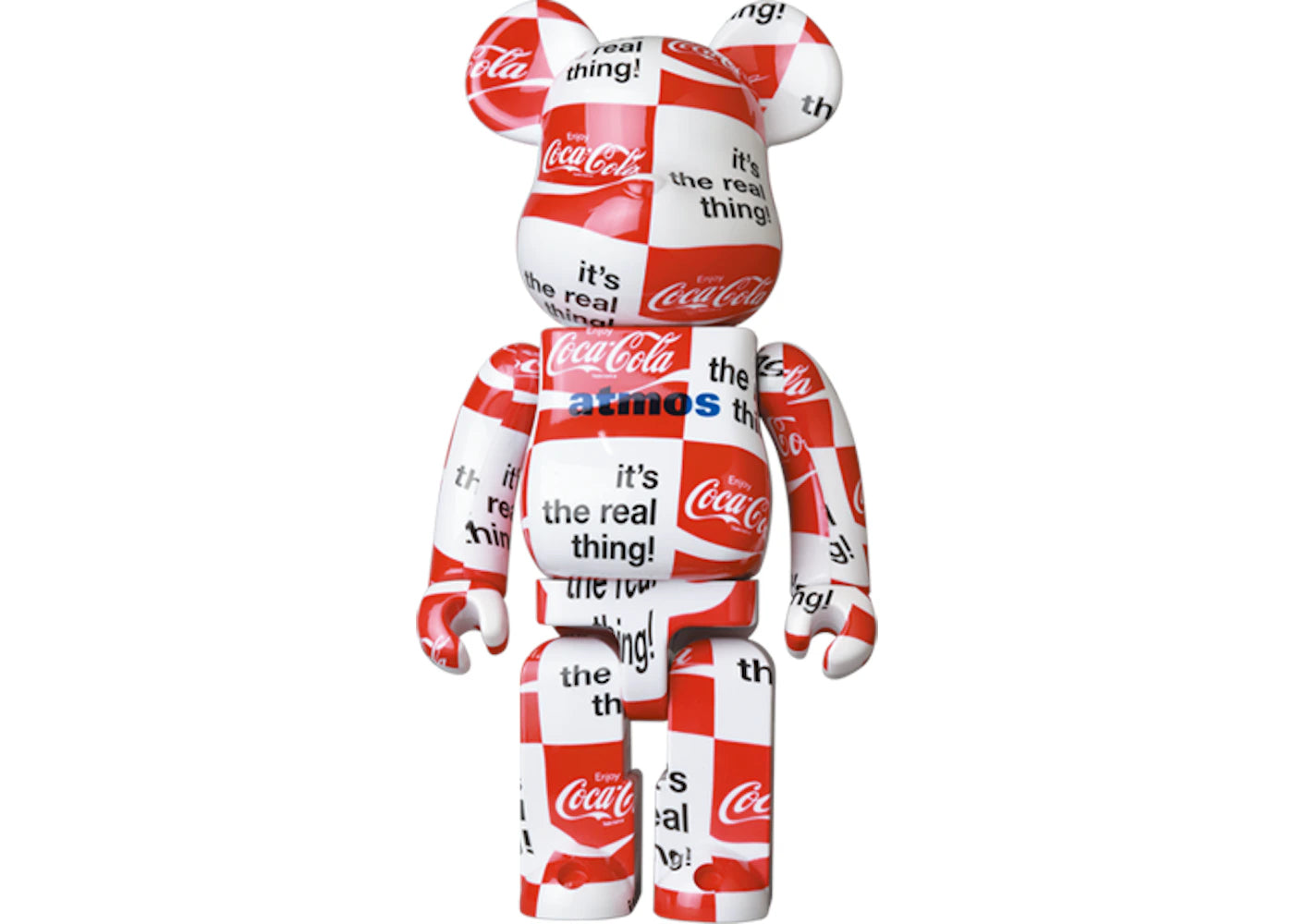 Bearbrick atmos x Coca-Cola 1000% CHECKERBOARD - vue secondaire A
