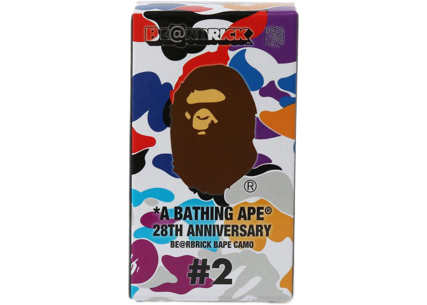 Bearbrick x A Bathing Ape 28th Anniversary Camo #2 100% Purple/Blue/Black - vue secondaire A