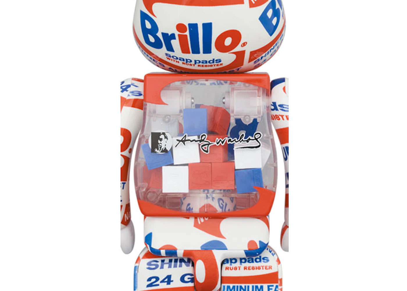 Bearbrick x Andy Warhol Brillo (2022) 100% & 400% Set - vue secondaire B