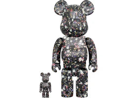 Bearbrick x Anever 100% & 400% Set Black - vue 360