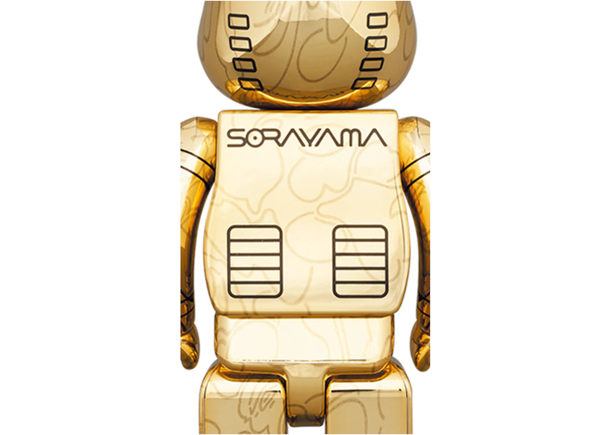 Bearbrick x BAPE x Hajime Sorayama Baby Milo 100% & 400% 4x Set Gold/Silver - vue secondaire B