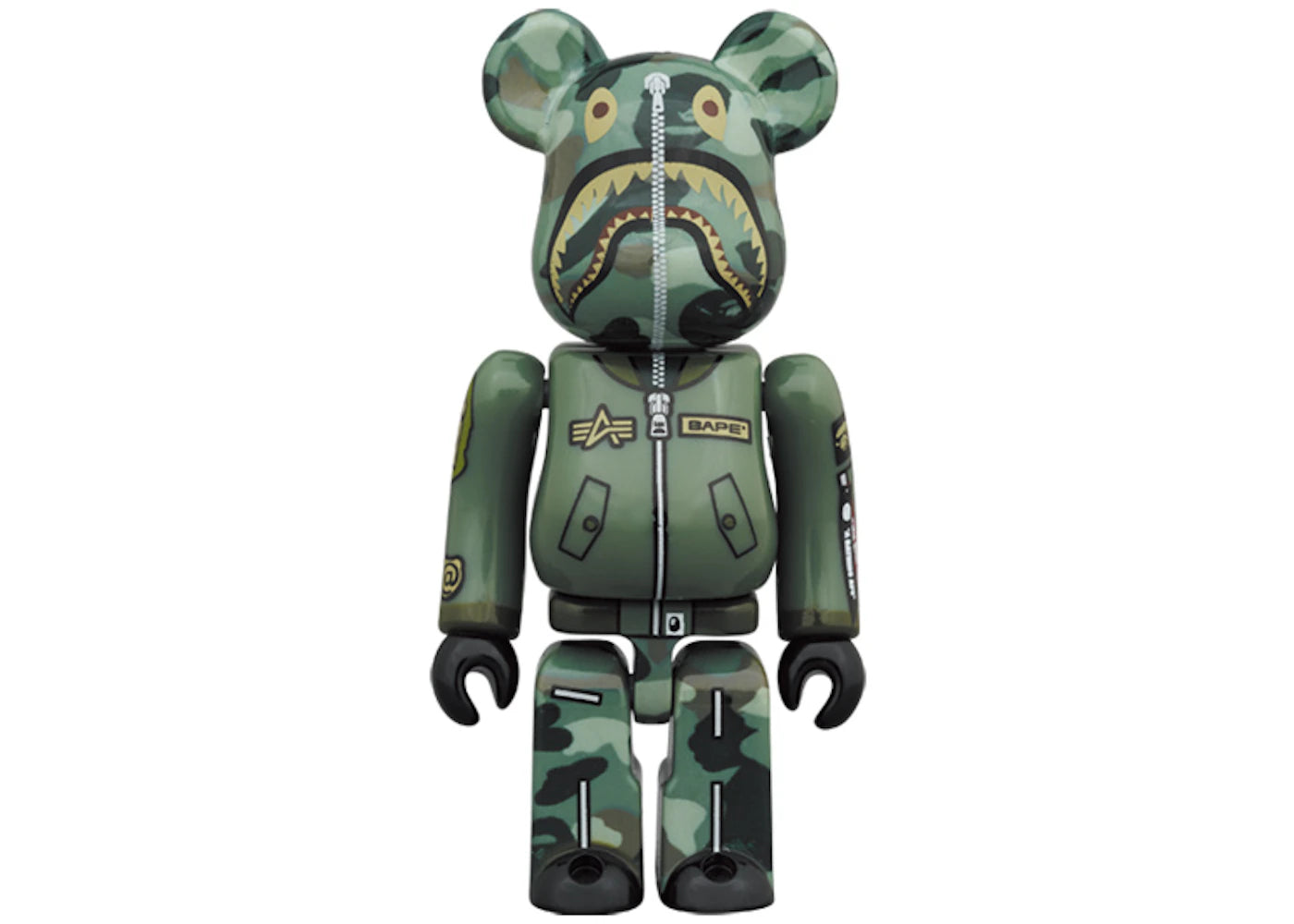 Bearbrick x Bape x Alpha Industries 100% & 400% Set - vue secondaire B