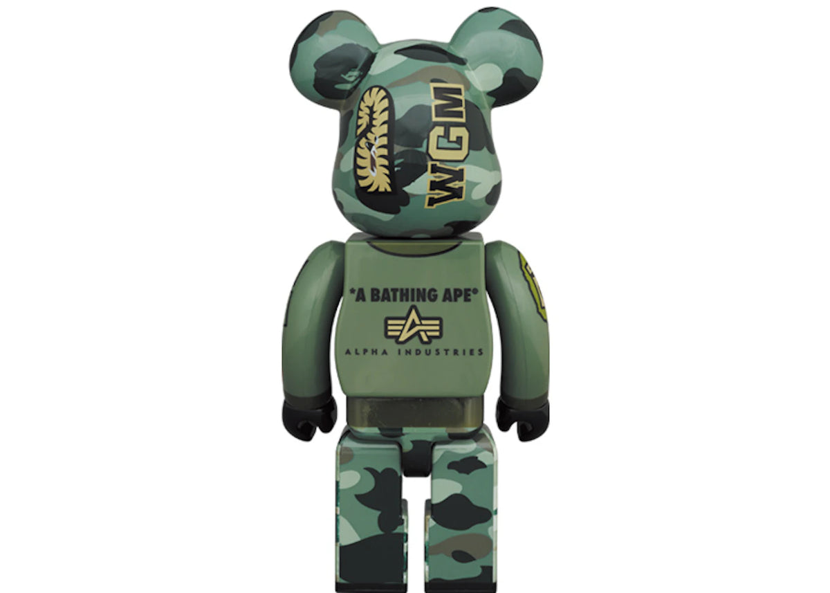 Bearbrick x Bape x Alpha Industries 100% & 400% Set - vue secondaire B