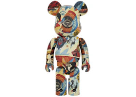Bearbrick x DesignerCon Shepard Fairey Special Edition 1000% Multi - vue 360