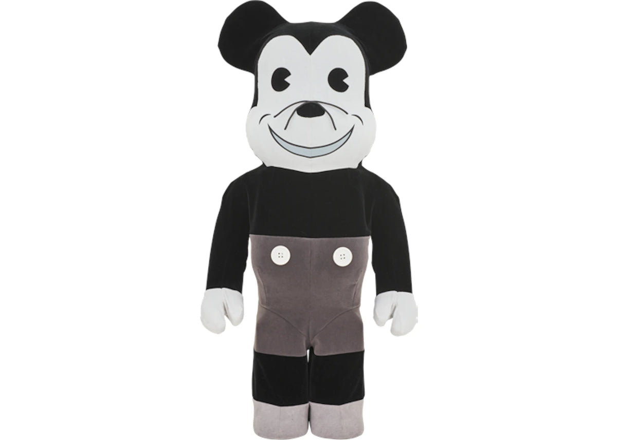 Bearbrick x Disney Mickey Mouse Vintage Version 1000% Black/White - vue 360