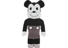 Bearbrick x Disney Mickey Mouse Vintage Version 1000% Black/White - vue 360