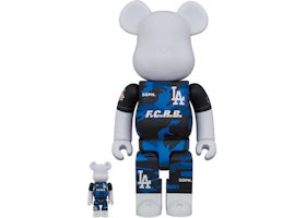 Bearbrick x F.C.R.B. x MLB (Los Angeles Dodgers) 100% & 400% Set - vue 360