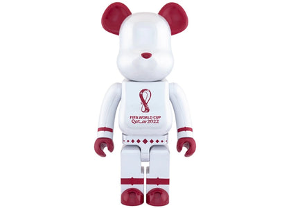 Bearbrick x FIFA World Cup Qatar 2022 1000% White Chrome - authentic Bearbrick product