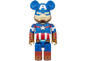 Bearbrick x Marvel Captain America 400% (2025 Version) - vue 360