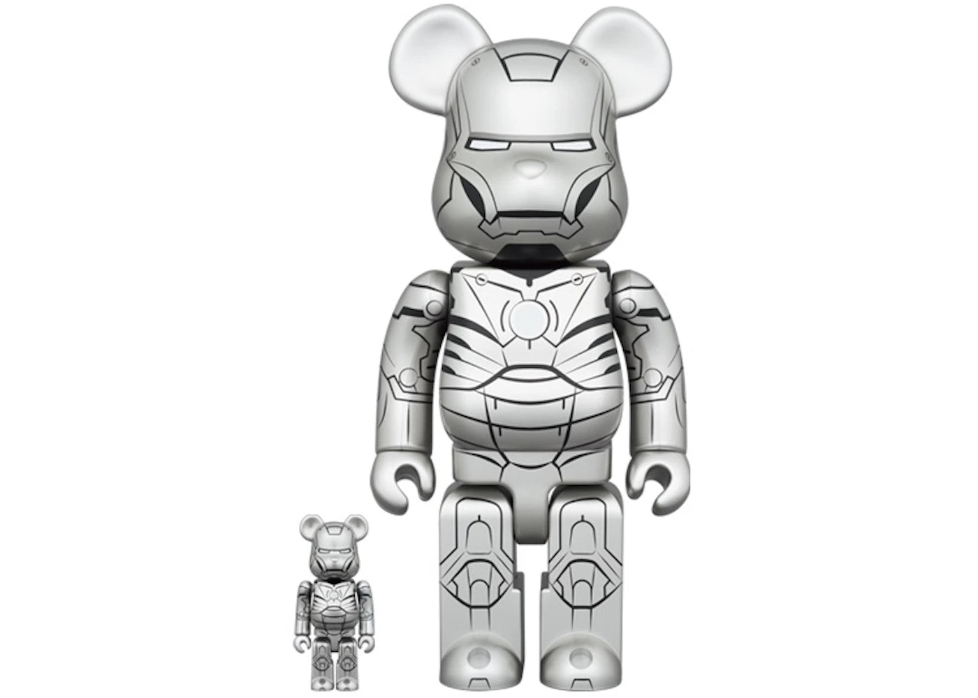 Bearbrick x Marvel The Infinity Saga Iron Man Mark II 100% & 400% Set - vue secondaire A