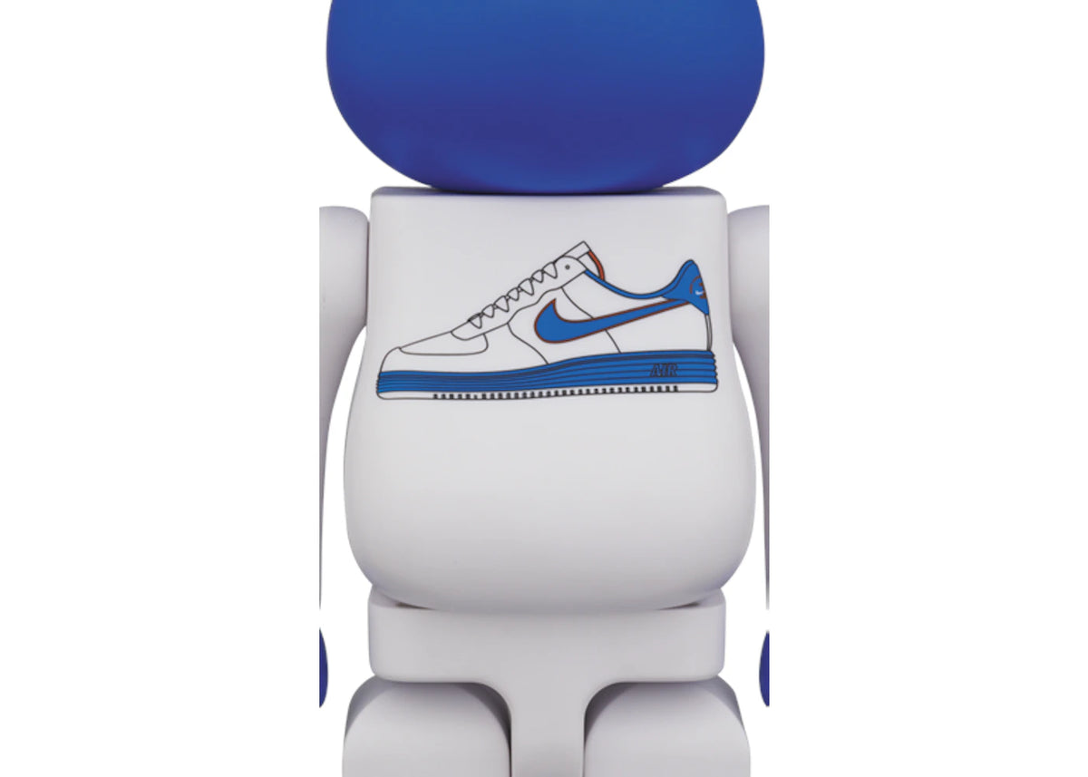 Bearbrick x Nike Lunar Force 1 400% White/ Blue - vue secondaire B