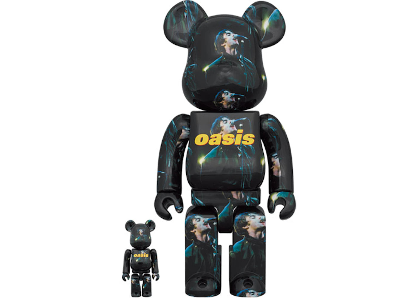 Bearbrick x Oasis Knebworth 1996 (Liam Gallagher) 100% & 400% Set - vue secondaire A
