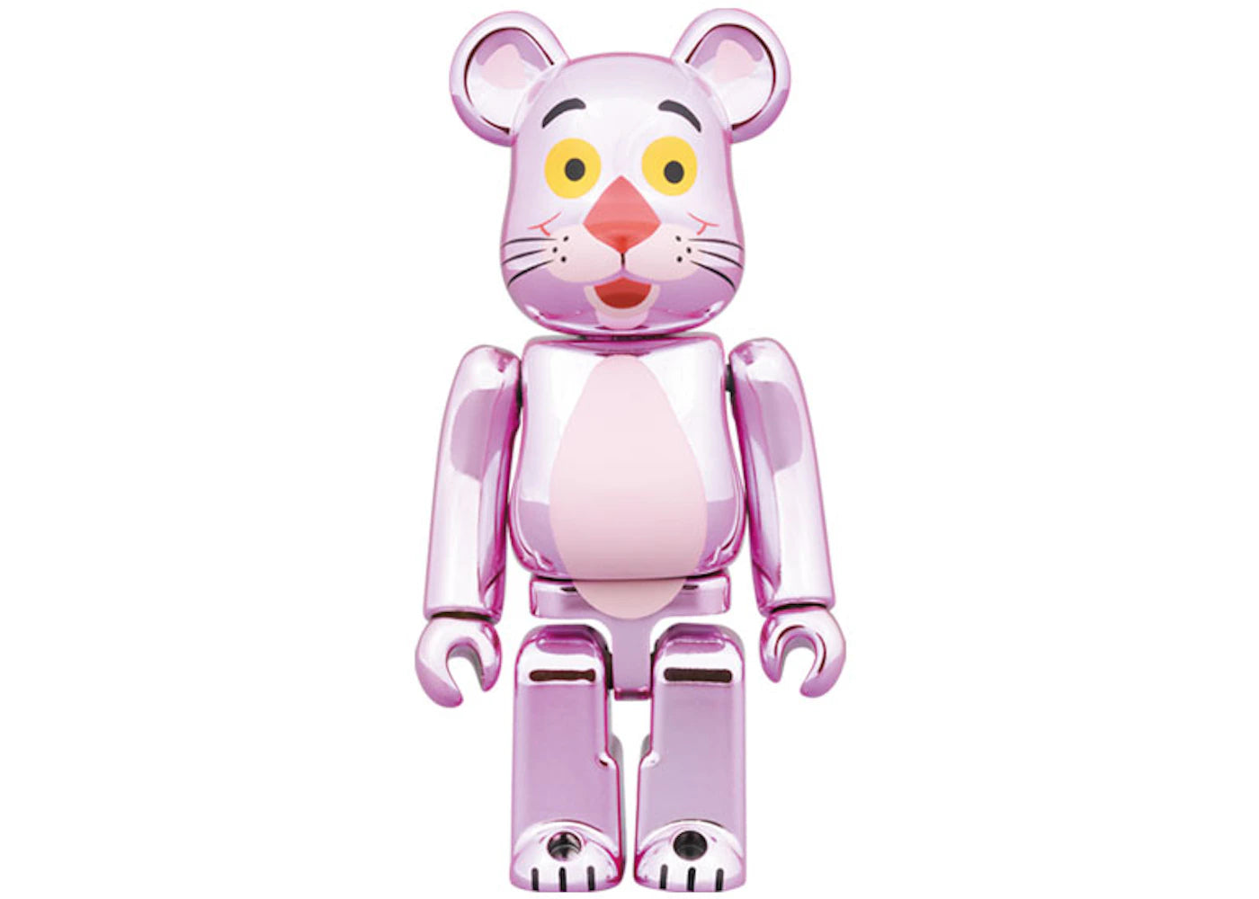 Bearbrick x Pink Panther 100% & 400% Set Chrome Ver. - vue secondaire B