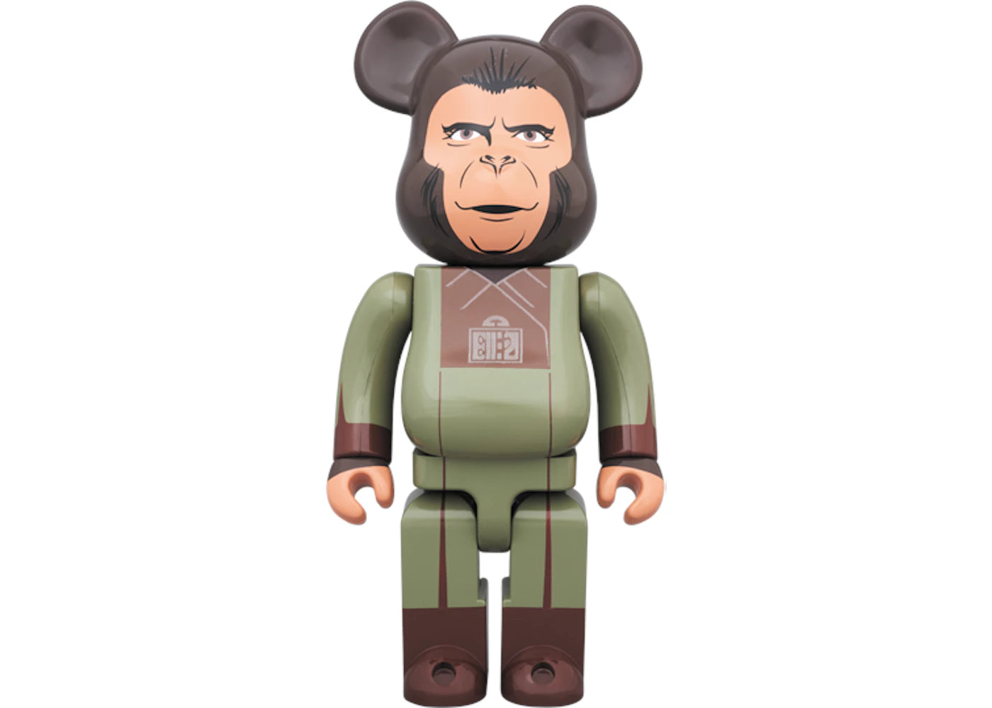 Bearbrick x Planet Of The Apes Zira 400% Green - vue 360
