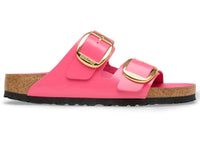Birkenstock Arizona Big Buckle Natural Leather Patent High-Shine Fuchsia Tulip