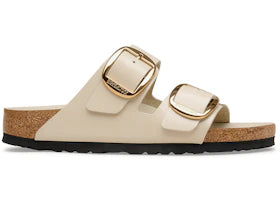 Birkenstock Arizona Big Buckle Natural Leather Patent High-Shine Oyster