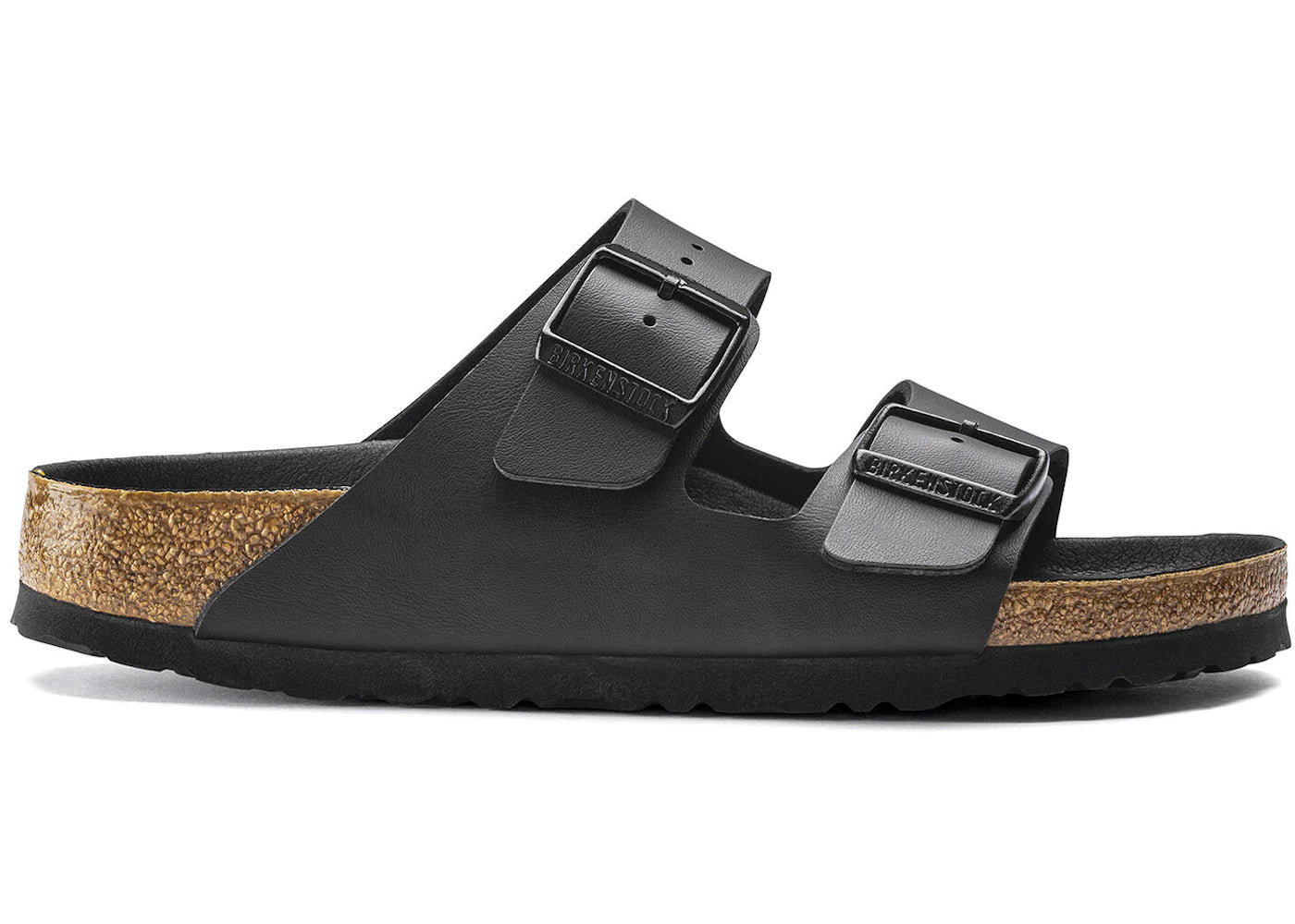 Birkenstock Arizona Birko Flor Black Black Foot Bed - vue 360