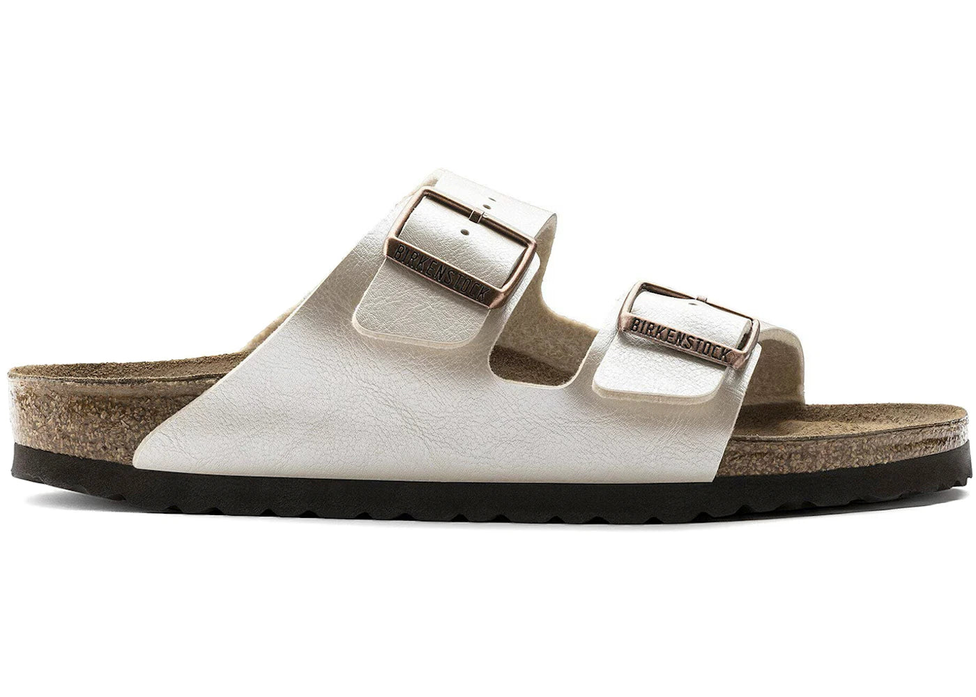 Birkenstock Arizona Birko-Flor Graceful Pearl White - vue 360