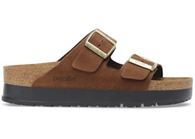 Birkenstock Arizona Flex Platform Nubuck Leather Dark Tea