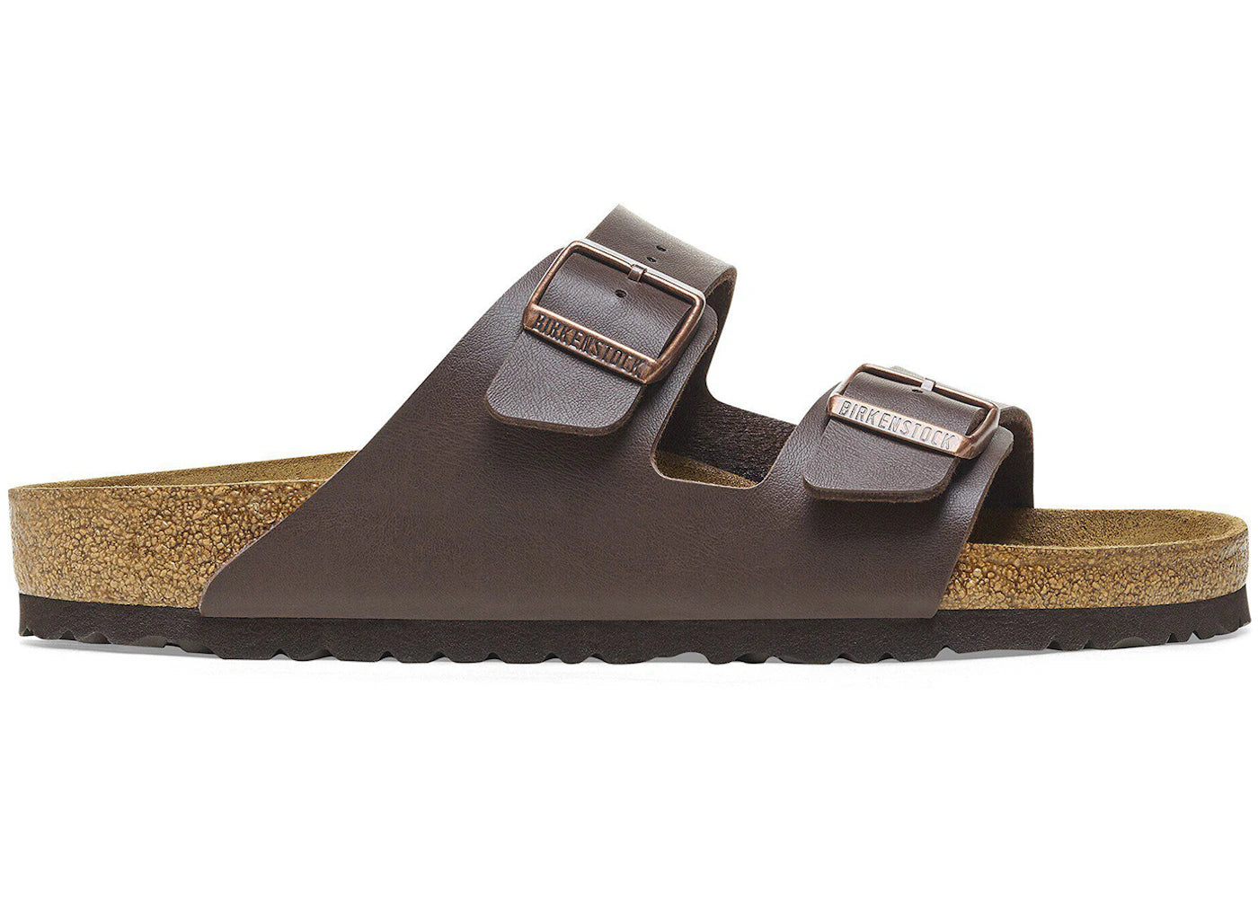 Birkenstock Arizona Soft Footbed Birko-Flor Dark Brown - vue 360