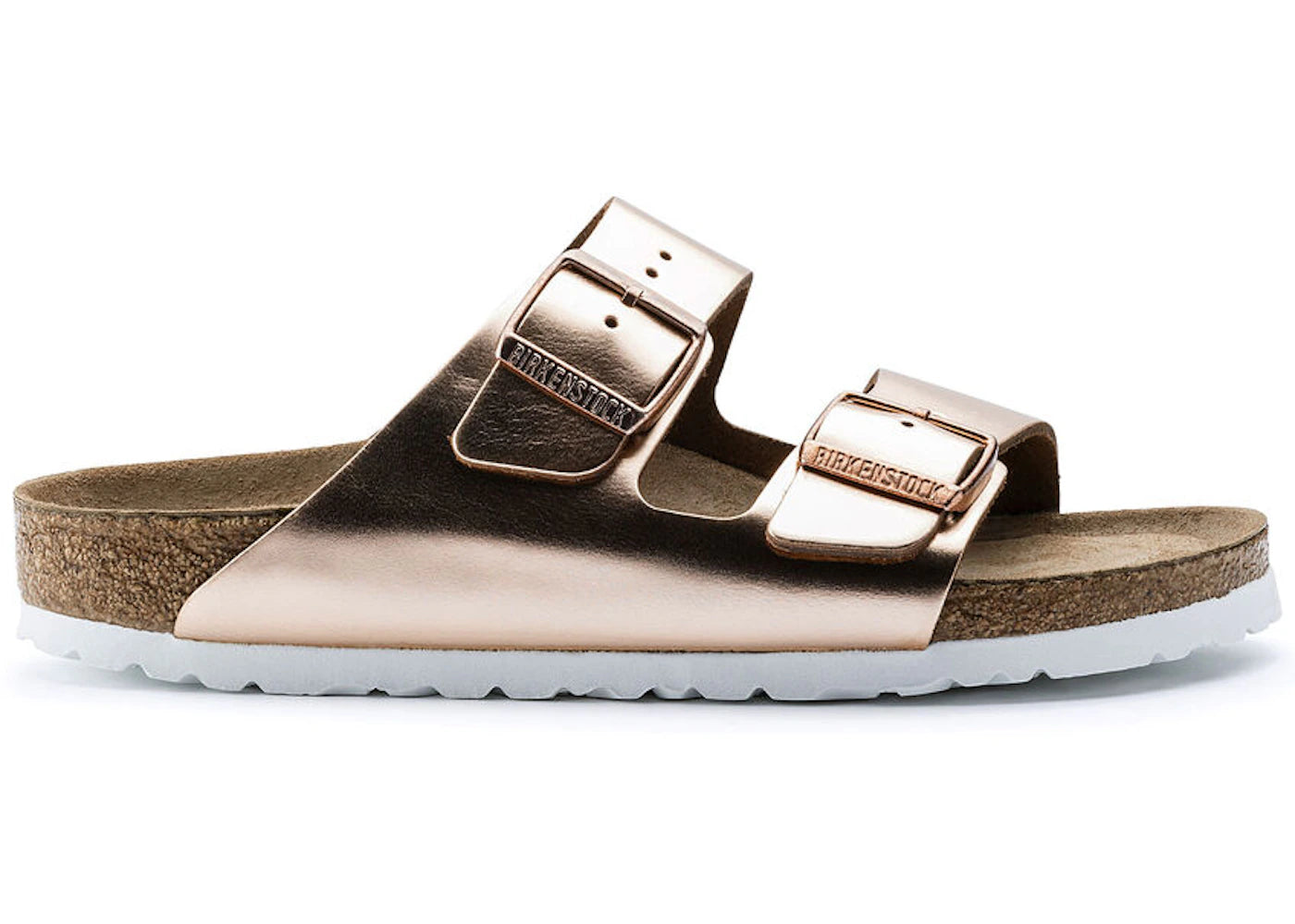 Birkenstock Arizona Soft Footbed Leather Metallic Copper (Women's) - vue secondaire A